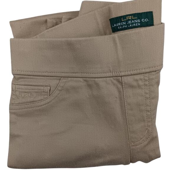LRL Lauren Ralph Lauren Jeans Modern Legging Womens 4 30X29 Khaki Tan Pull On - Picture 1 of 15